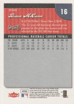 2007 Fleer #300 Brian McCann Back