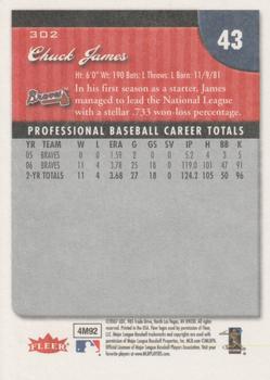 2007 Fleer #302 Chuck James Back