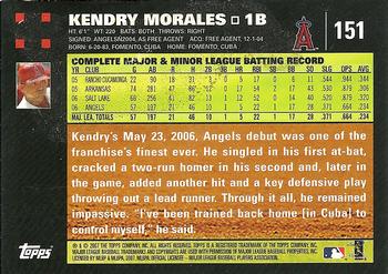 2007 Topps #151 Kendry Morales Back