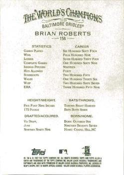 2007 Topps Allen & Ginter #156 Brian Roberts Back