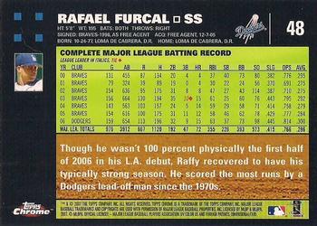 2007 Topps Chrome #48 Rafael Furcal Back