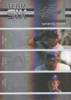 2005 Playoff Absolute Memorabilia - Team Six Spectrum #TS-12 Bo Jackson / Frank Thomas / Carlton Fisk / Sammy Sosa / Hoyt Wilhelm / Harold Baines Front