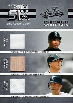 2005 Playoff Absolute Memorabilia - Team Six Swatch Single #TS-26 Bo Jackson / Magglio Ordonez / Roberto Alomar / Robin Ventura / Kenny Lofton / Joe Borchard Front