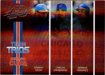 2005 Playoff Absolute Memorabilia - Team Trios Spectrum #TT-8 Sammy Sosa / Carlos Zambrano / Aramis Ramirez Front