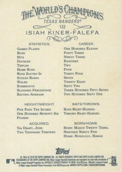 2019 Topps Allen & Ginter #122 Isiah Kiner-Falefa Back