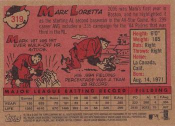 2007 Topps Heritage #319 Mark Loretta Back