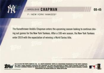 2019 Topps Now Road to Opening Day New York Yankees #OD-45 Aroldis Chapman Back