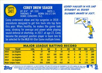 2019 Topps Heritage - Black Border #341 Corey Seager Back