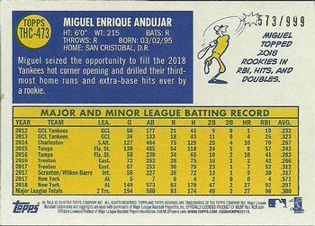 2019 Topps Heritage - Chrome #THC-473 Miguel Andujar Back