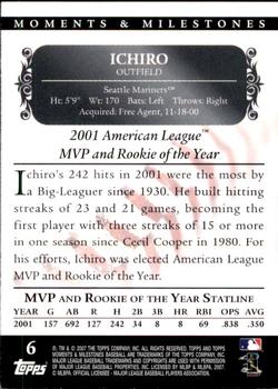 2007 Topps Moments & Milestones #6-246 Ichiro Suzuki Back