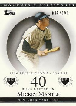 2007 Topps Moments & Milestones #75-164 Mickey Mantle Front