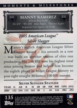 2007 Topps Moments & Milestones #135-61 Manny Ramirez Back