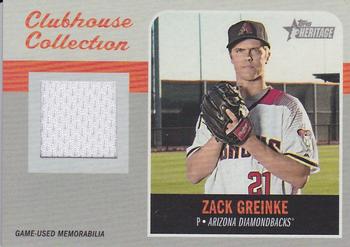 2019 Topps Heritage - Clubhouse Collection Relics #CCR-ZG Zack Greinke Front