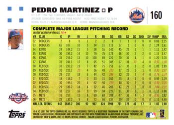 2007 Topps Opening Day #160 Pedro Martinez Back