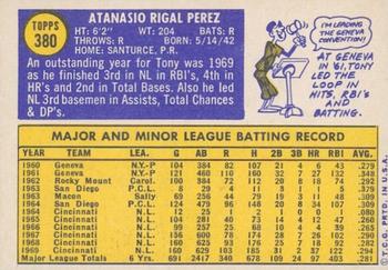 2019 Topps Heritage - 50th Anniversary Buybacks #380 Tony Perez Back