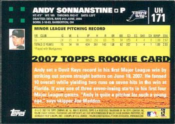 2007 Topps Updates & Highlights #UH171 Andy Sonnanstine Back