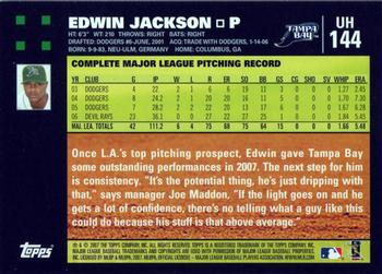2007 Topps Updates & Highlights #UH144 Edwin Jackson Back