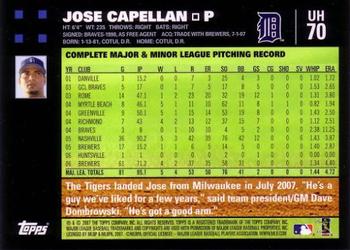 2007 Topps Updates & Highlights #UH70 Jose Capellan Back