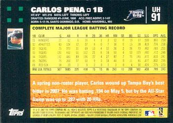 2007 Topps Updates & Highlights #UH91 Carlos Pena Back