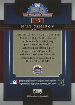 2005 Playoff Prestige - MLB Game-Worn Jersey Collection #17 Mike Cameron Back