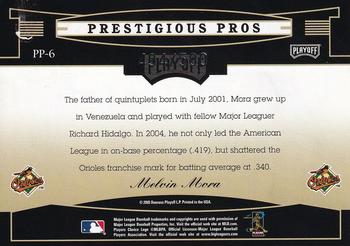2005 Playoff Prestige - Prestigious Pros Orange #PP-6 Melvin Mora Back