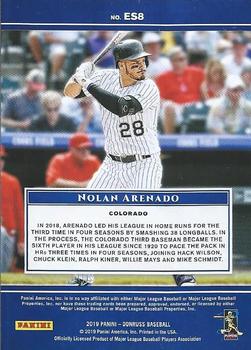 2019 Donruss - Elite Series Vector #ES8 Nolan Arenado Back