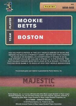 2019 Donruss - Majestic Materials #MM-MB Mookie Betts Back