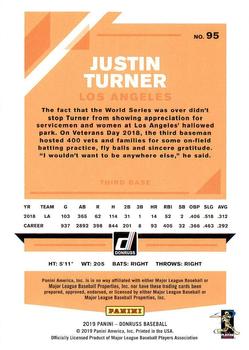 2019 Donruss - Independence Day #95 Justin Turner Back