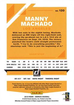 2019 Donruss - Holo Red #120 Manny Machado Back