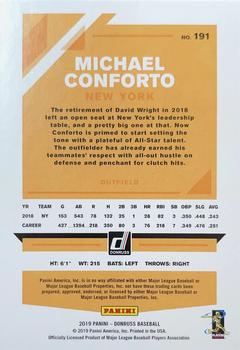 2019 Donruss - Career Stat Line #191 Michael Conforto Back