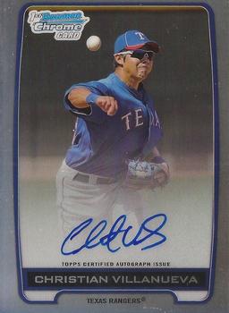 2012 Bowman Chrome - Prospects Autographs Refractor #BCA-CV Christian Villanueva Front