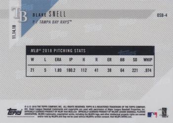 2018-19 Topps Now Off-Season - Off-Season Bonus #OSB-4 Blake Snell Back