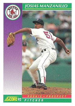 1992 Score #838 Josias Manzanillo Front