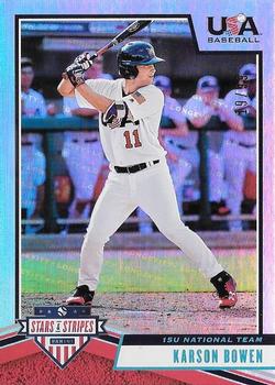 2019 Panini USA Baseball Stars & Stripes - Base Longevity Holo Foil #55 Karson Bowen Front