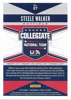 2019 Panini USA Baseball Stars & Stripes - Base Longevity Holo Foil #87 Steele Walker Back
