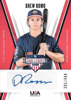 2019 Panini USA Baseball Stars & Stripes - 17U National Team Signatures #17U-DR Drew Romo Front