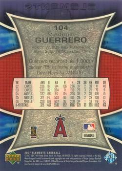 2007 Upper Deck Elements #104 Vladimir Guerrero Back