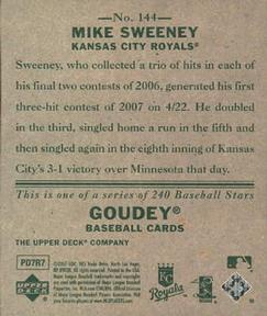 2007 Upper Deck Goudey #144 Mike Sweeney Back