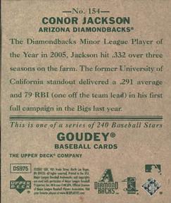 2007 Upper Deck Goudey #154 Conor Jackson Back
