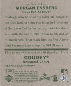 2007 Upper Deck Goudey #111 Morgan Ensberg Back