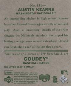 2007 Upper Deck Goudey #131 Austin Kearns Back