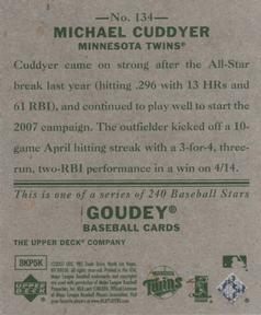 2007 Upper Deck Goudey #134 Michael Cuddyer Back