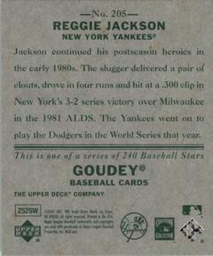 2007 Upper Deck Goudey #205 Reggie Jackson Back