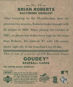 2007 Upper Deck Goudey #19 Brian Roberts Back