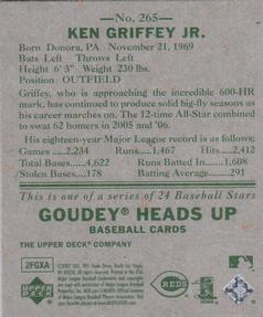 2007 Upper Deck Goudey #265 Ken Griffey Jr. Back