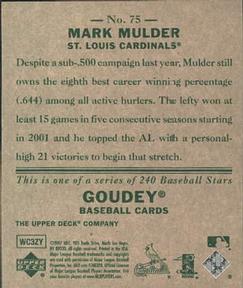 2007 Upper Deck Goudey #75 Mark Mulder Back