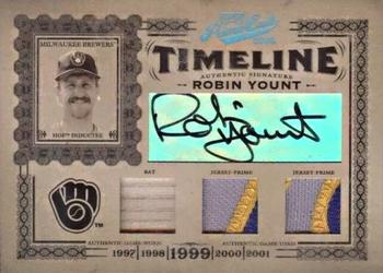 2005 Playoff Prime Cuts - Timeline Signature Material Trio #T-20 Robin Yount Front