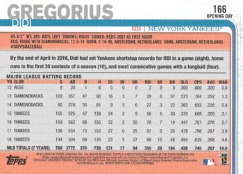 2019 Topps Opening Day - Purple #166 Didi Gregorius Back