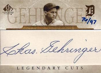 2005 SP Legendary Cuts - Autograph Cuts #LC-CG Charlie Gehringer Front