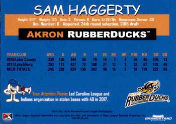 2018 Grandstand Akron RubberDucks #NNO Sam Haggerty Back
